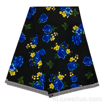 Ankara African Polyester Cetak kain 6 yard